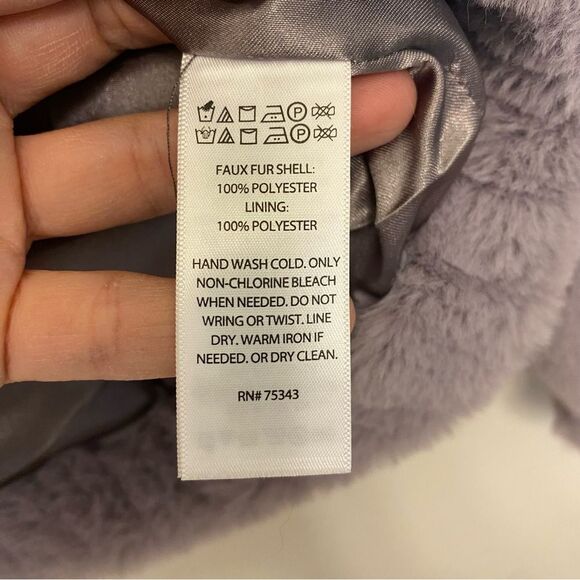 Cynthia Crowley faux fur jacket coat gray full zip bomber mobwife M - Picture 7 of 8